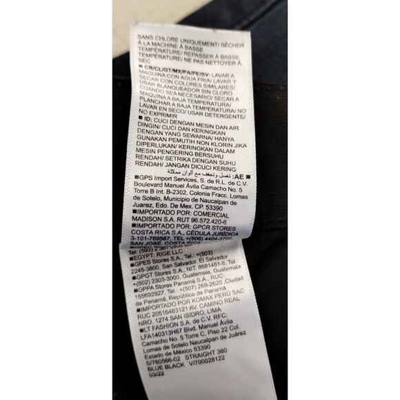 Old Navy Mens Jeans Denim Straight Leg Comfort 360 Stretch Dark Wash Blue 50X30 - Picture 5 of 10